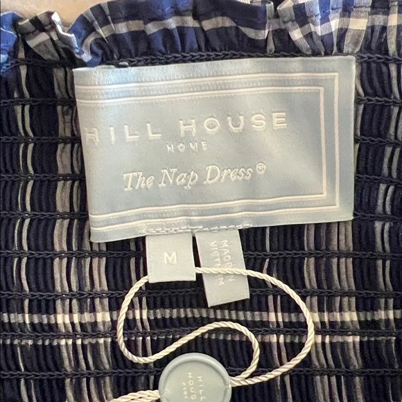 NWT Hill House The Nap Dress Blue Plaid Size Medium - Picture 6 of 9